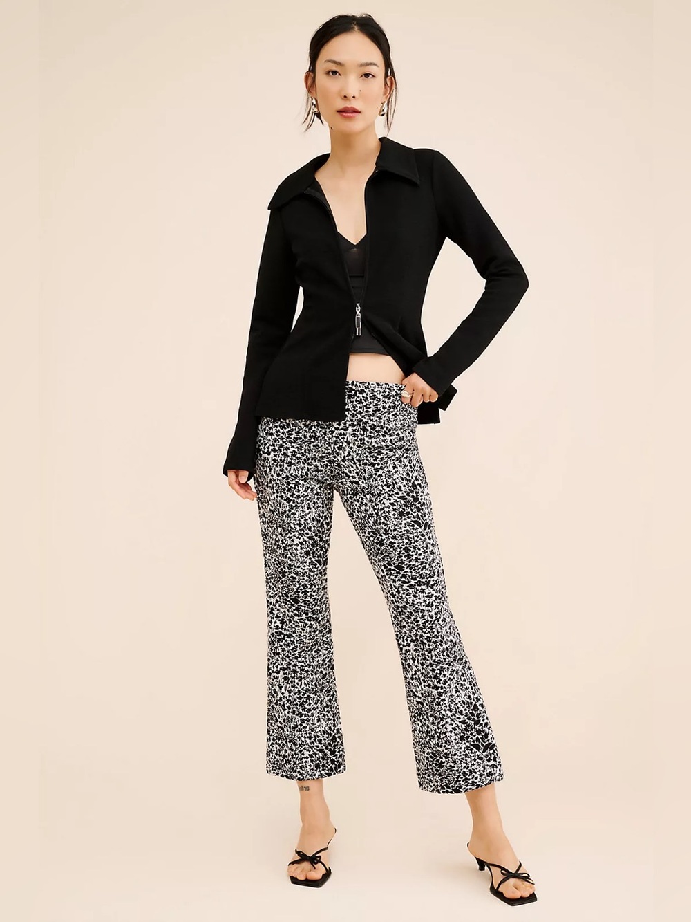 Maeve The Margot Pull On Flare Crop Pants Size XS